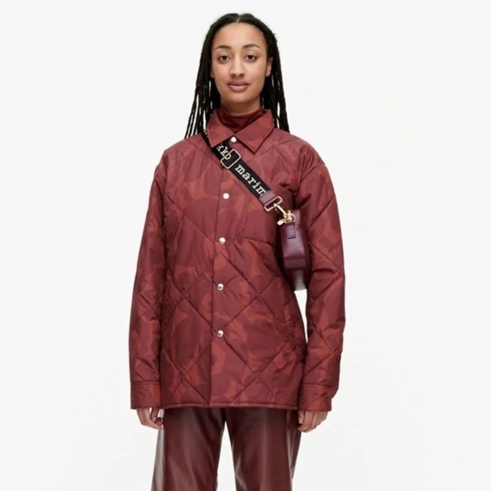 Marimekko + Suntima Pieni Unikko Quilted Chore Jacket Coat EUC XL